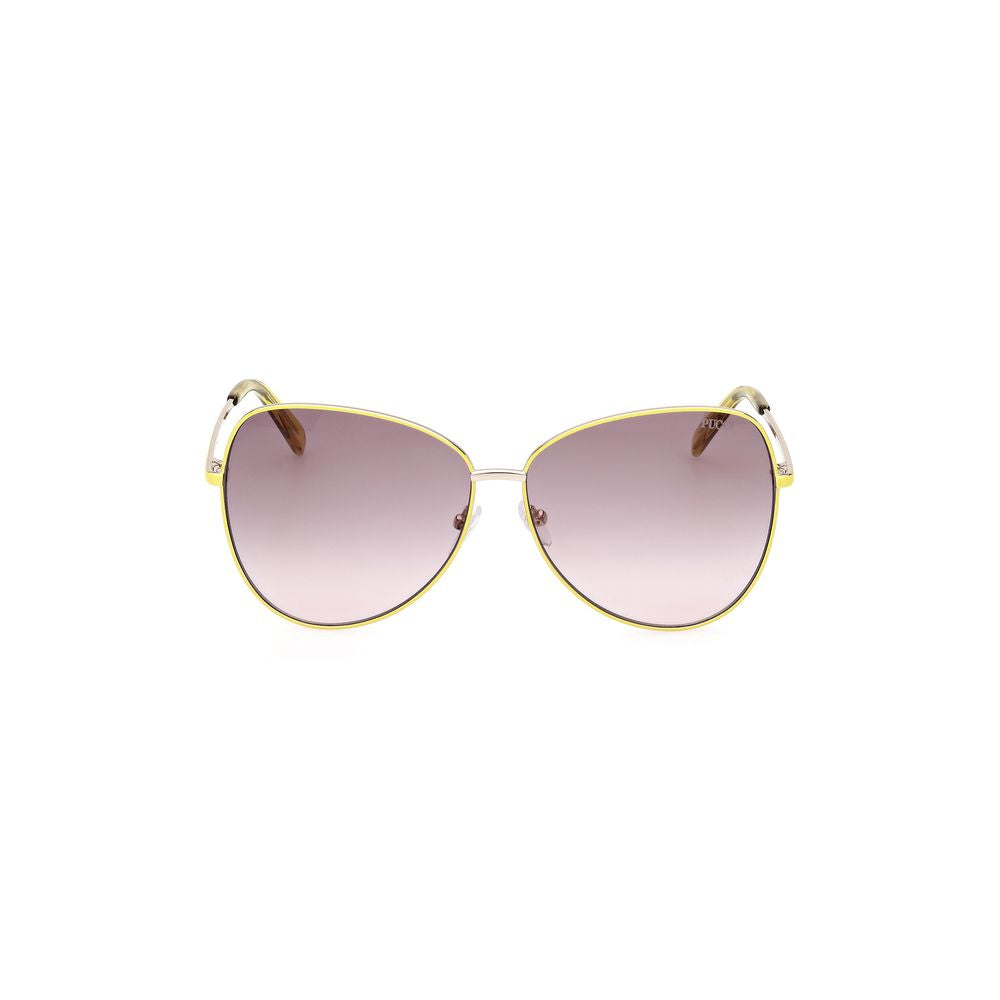 Emilio Pucci Yellow Metal Women's Sunglasses