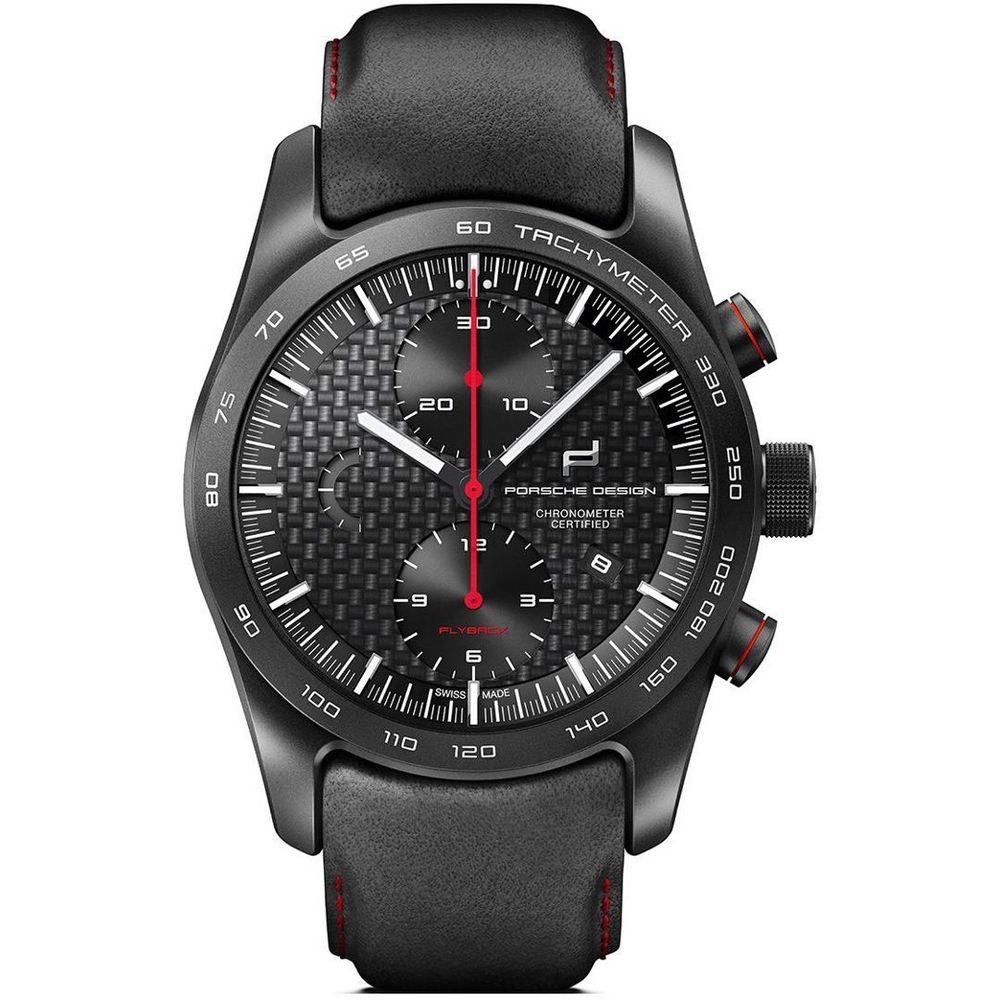 Porsche Design Black Leather Men's Watch