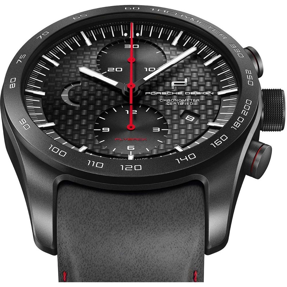 Porsche Design Black Leather Men's Watch