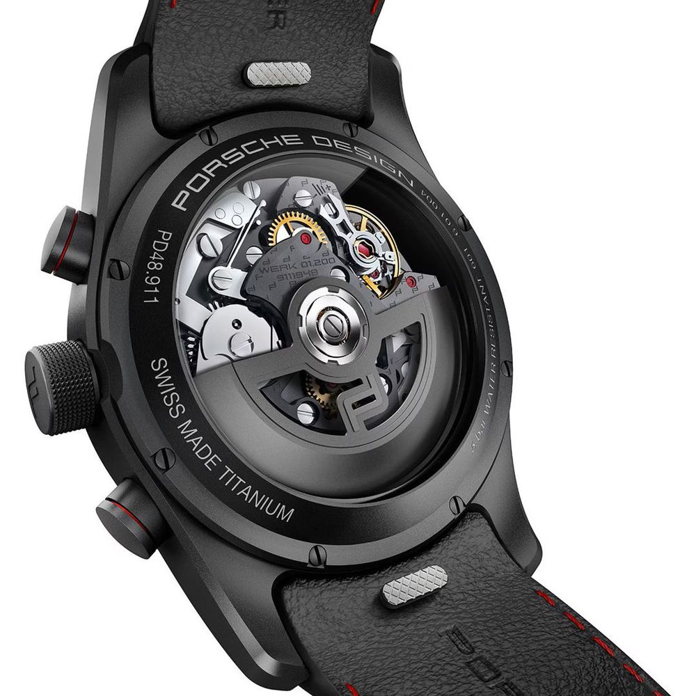 Porsche Design Black Leather Men's Watch