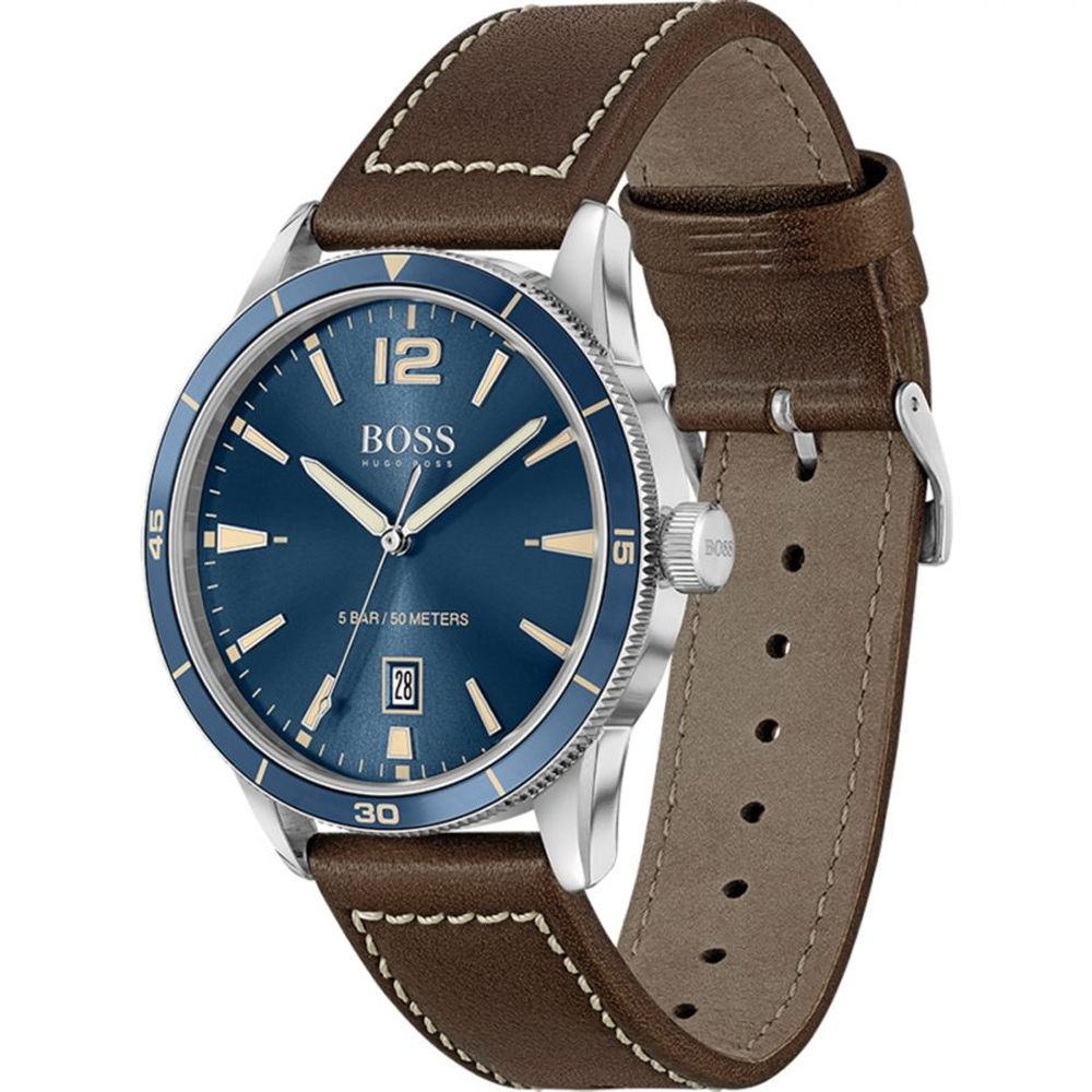 Hugo Boss Brown Leather Men's Watch