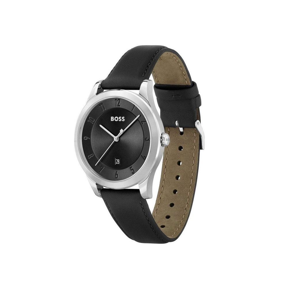 Hugo Boss Black Leather Men's Watch