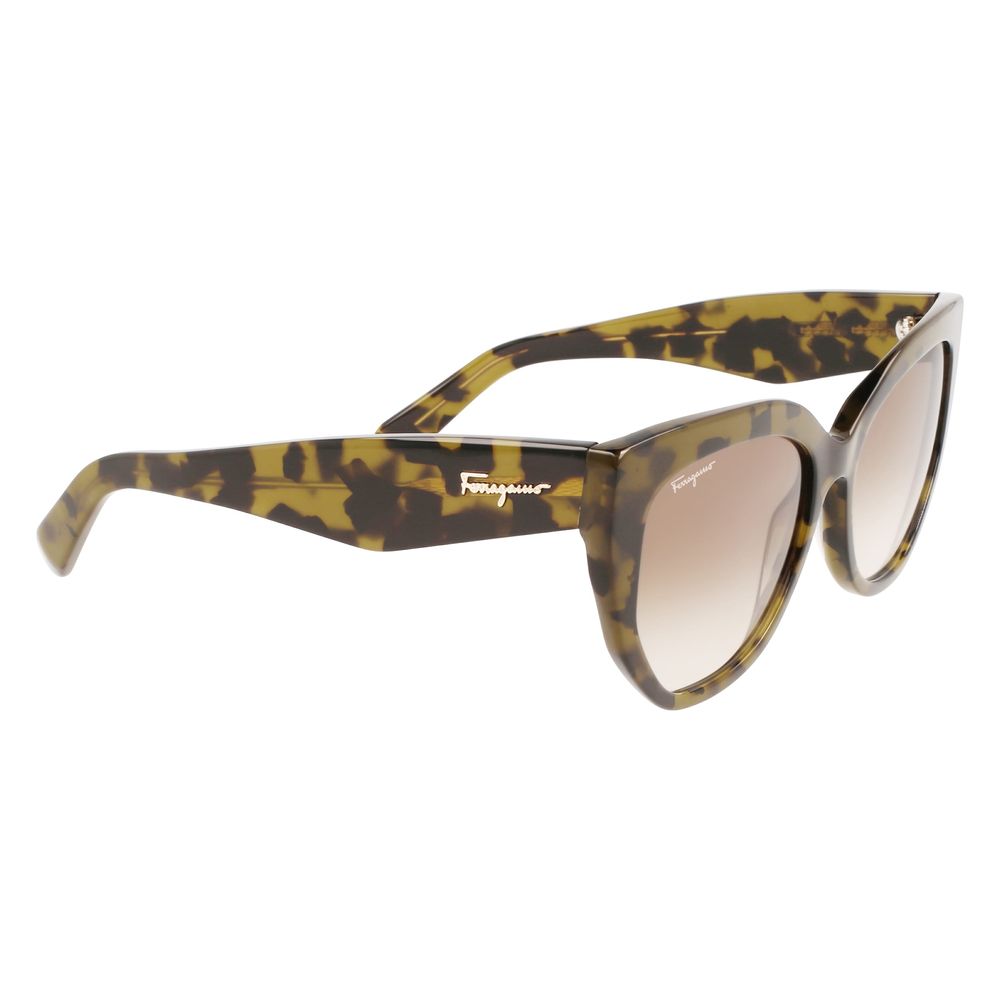 Ferragamo Brown Acetate Women's Sunglasses