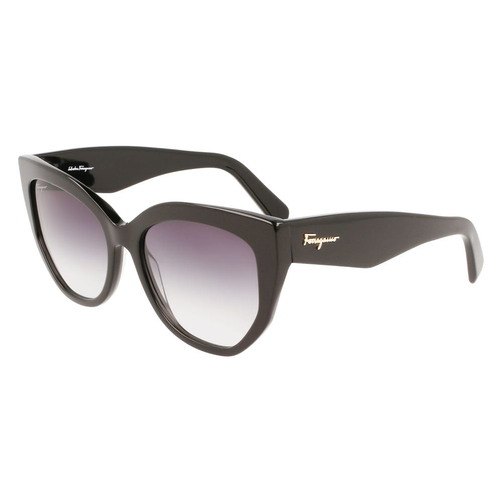 Ferragamo Black Acetate Women's Sunglasses