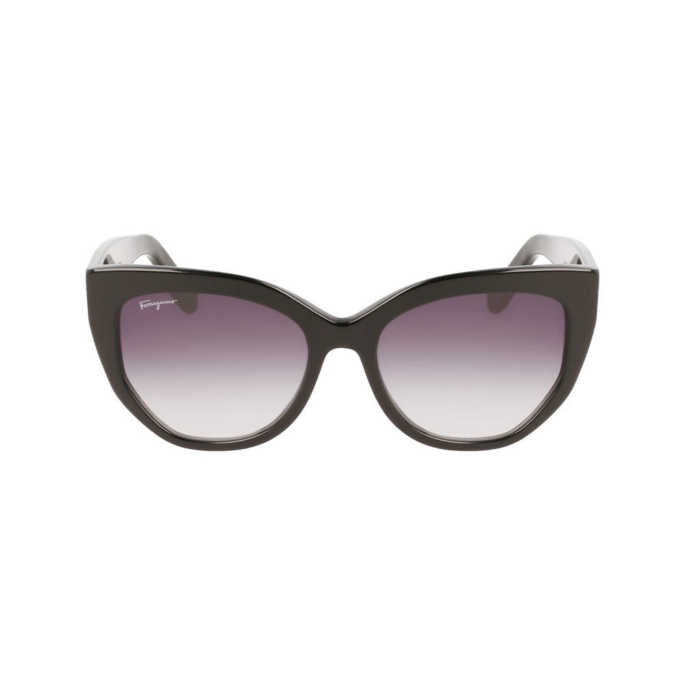 Ferragamo Black Acetate Women's Sunglasses