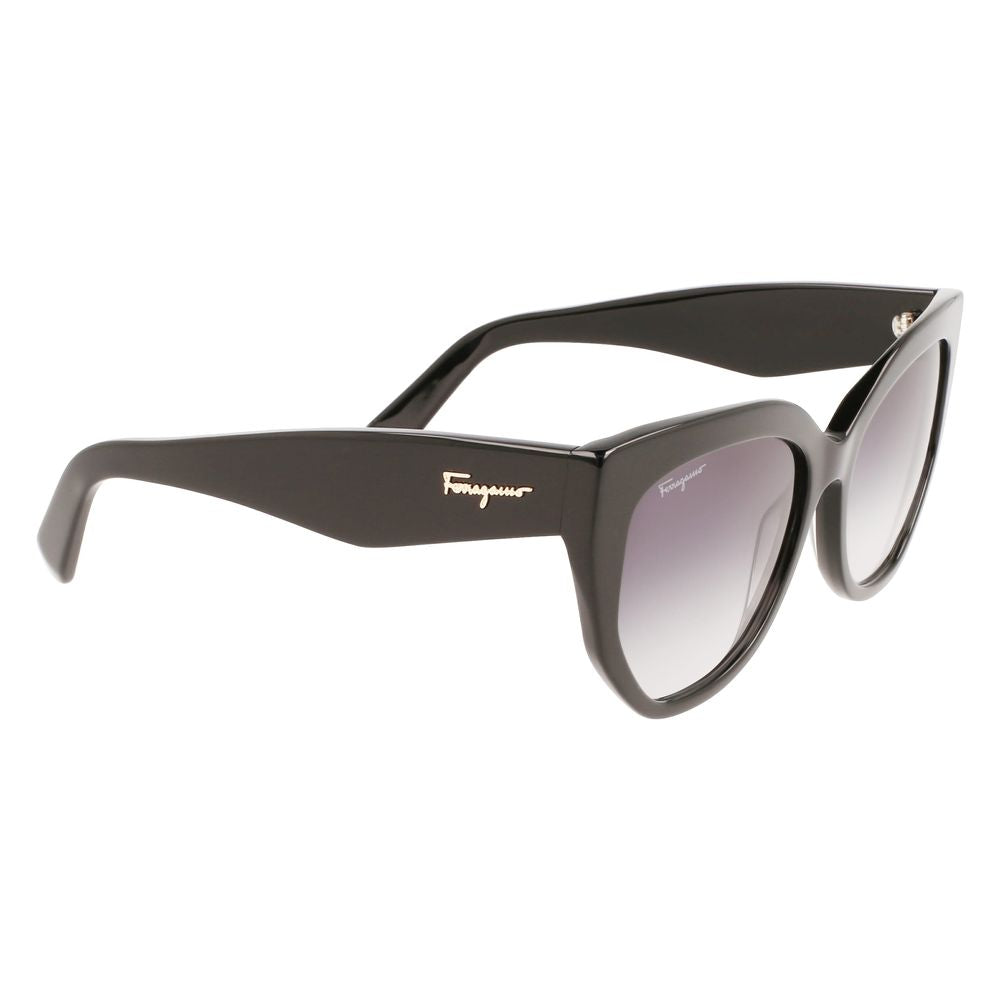 Ferragamo Black Acetate Women's Sunglasses