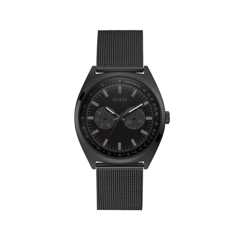 Guess Black Stainless Steel Stainless Steel Men's Watch