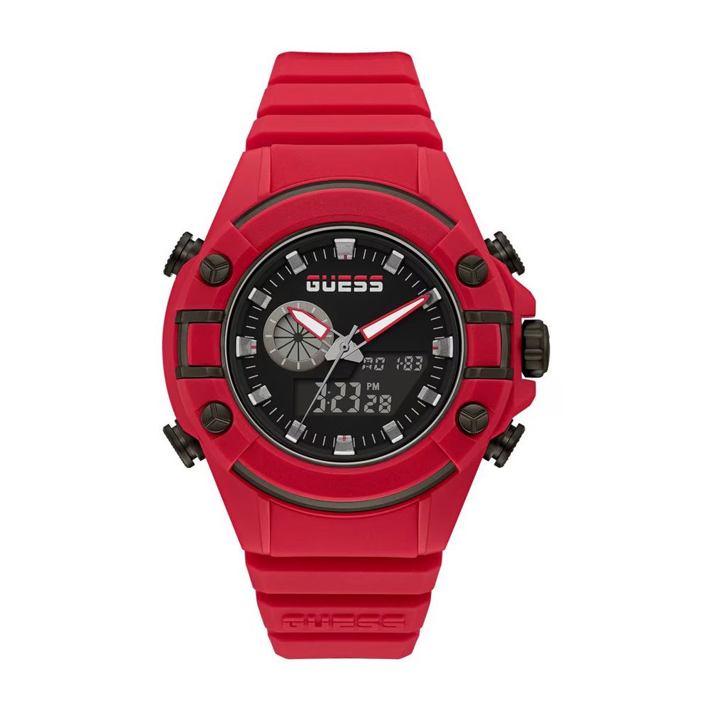Guess Red Silicone Men's Watch