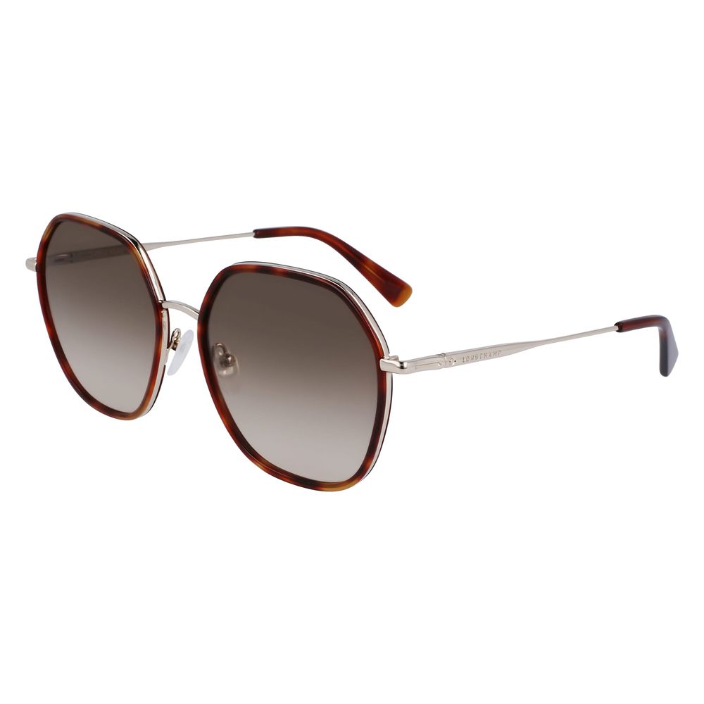 Longchamp Gold Metal Women's Sunglasses