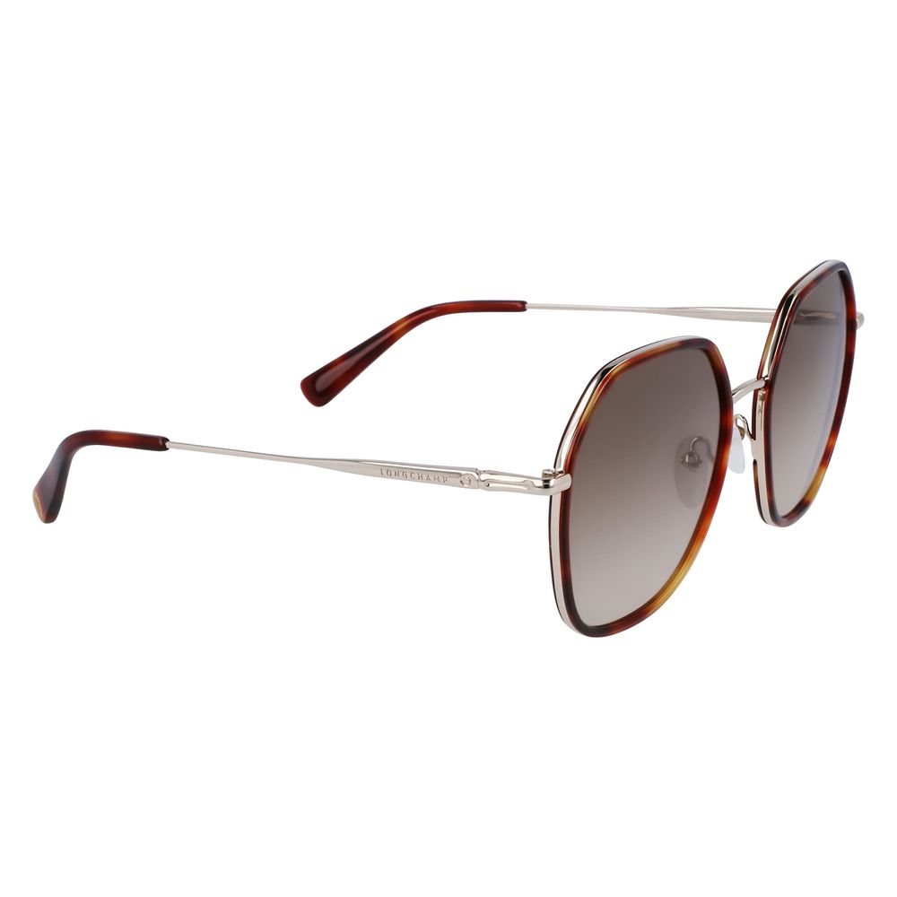 Longchamp Gold Metal Women's Sunglasses