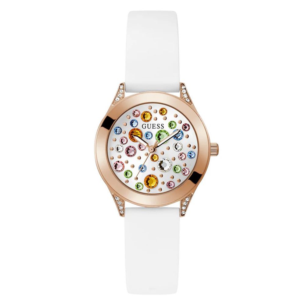 Guess White Silicone Women's Watch