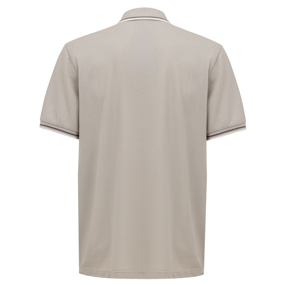 Canali Gray Cotton Polo Men's Shirt