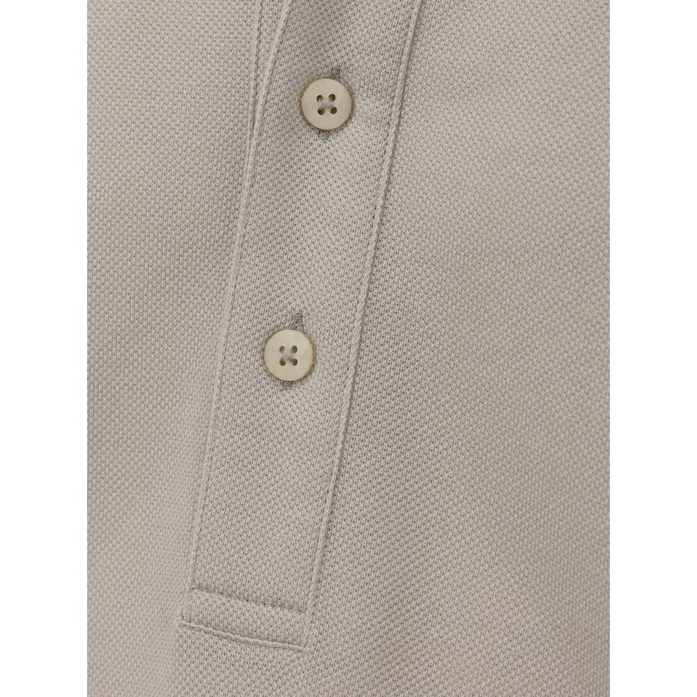 Canali Gray Cotton Polo Men's Shirt