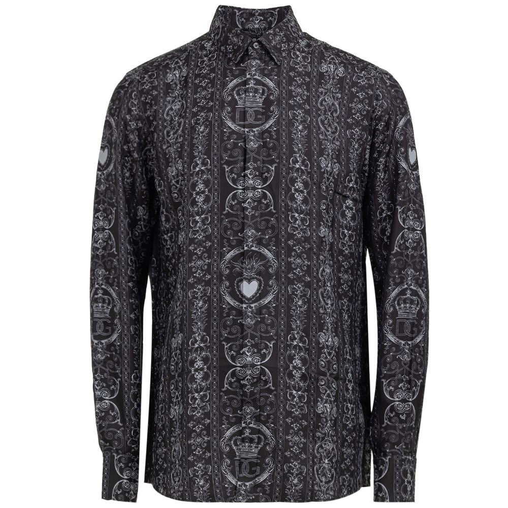 Dolce & Gabbana Gray Silk Men's Shirt