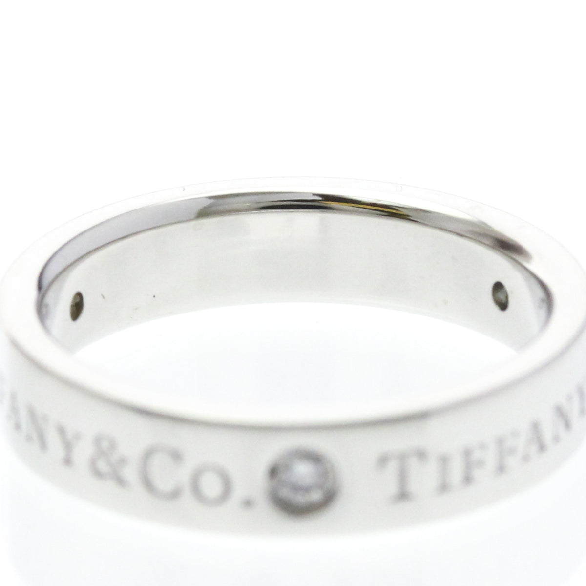 Tiffany & Co. Classic Wedding Band 3 Diamonds 18K Yellow Gold Silver Platinum Ring Jewelry (Pre-Owned)