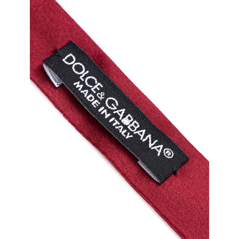 Dolce & Gabbana Red Silk Men's Bowtie