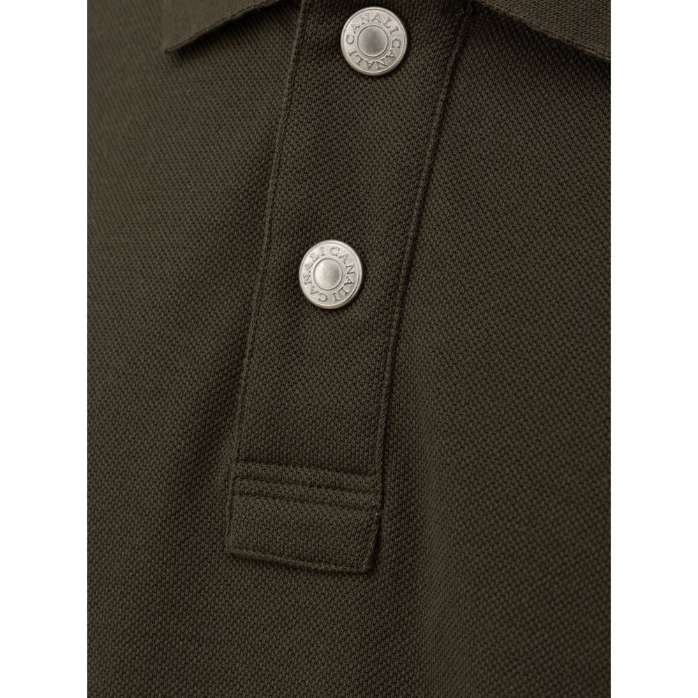 Canali Green Cotton Polo Men's Shirt