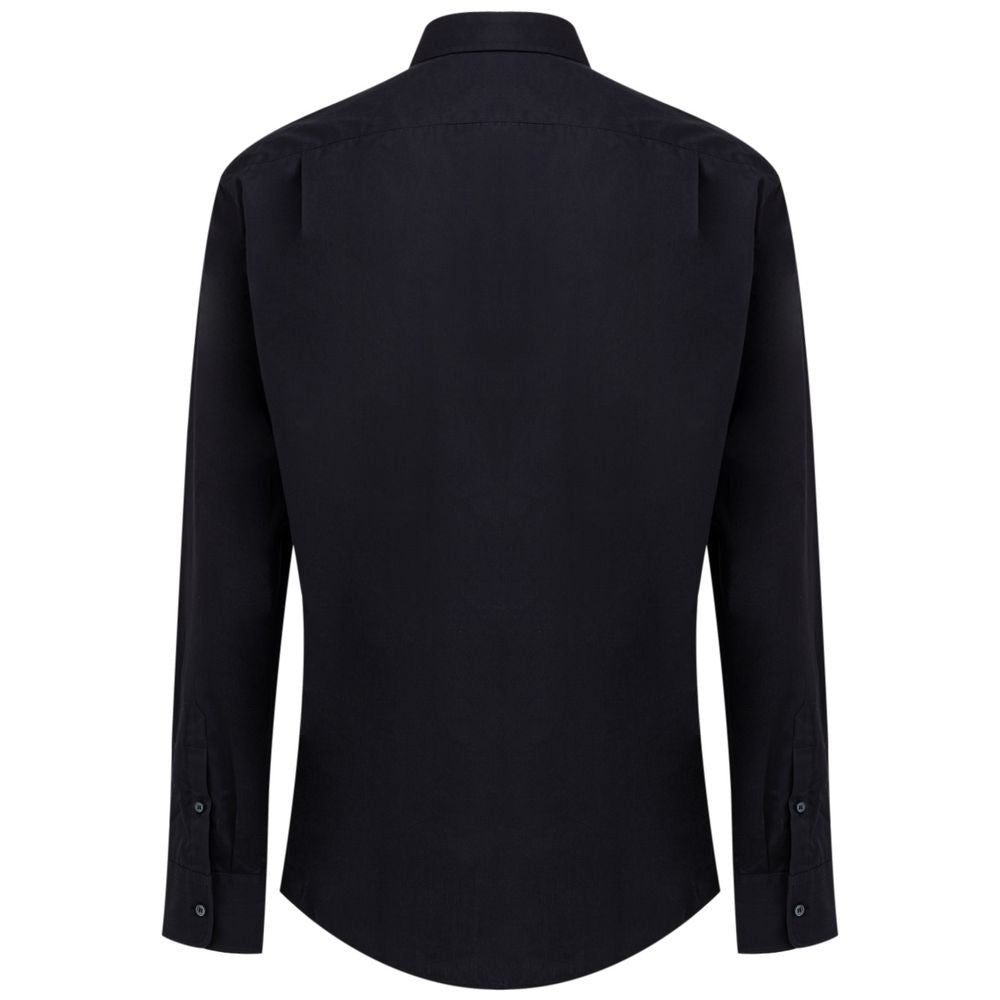 Dolce & Gabbana Navy Blue Cotton Dress Men's Shirt