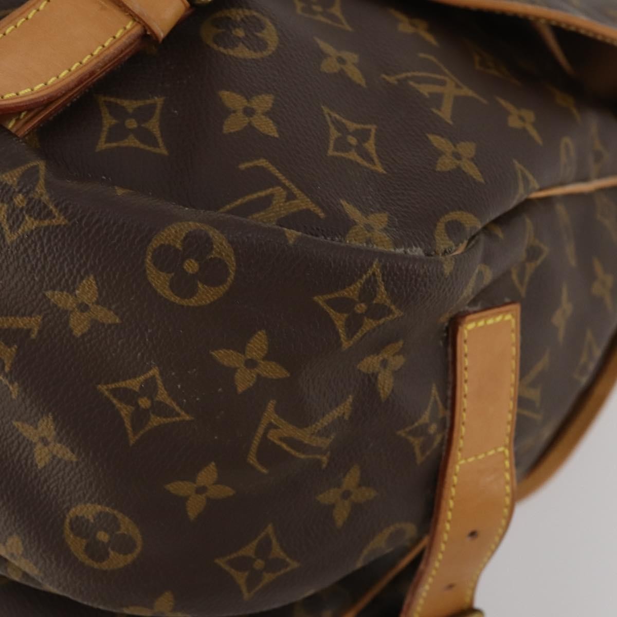 Louis Vuitton Saumur Monogram Canvas Brown Canvas Shoulder Bag Bag (Pre-Owned)