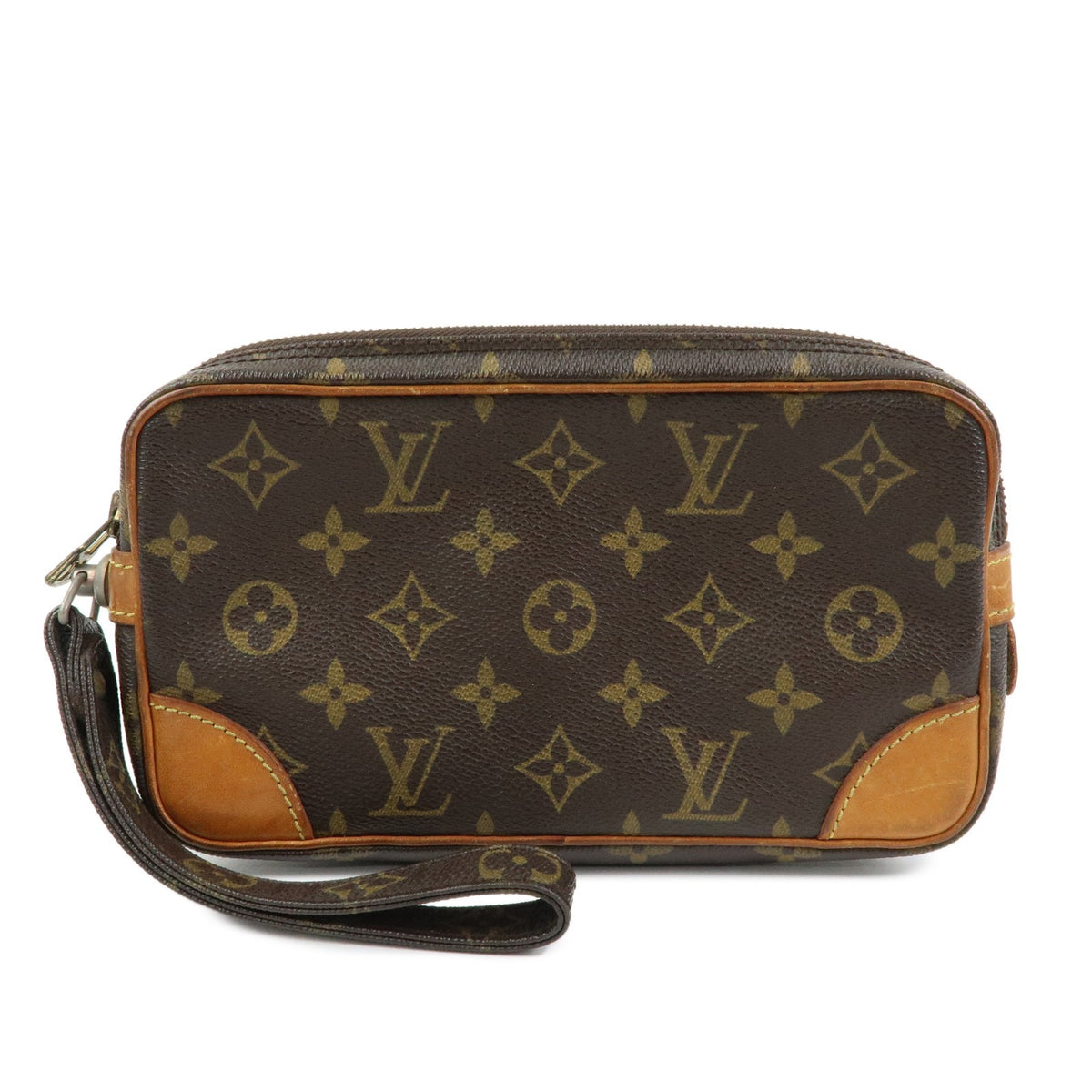 Louis Vuitton Marly Dragonne Clutch Monogram Canvas Brown Canvas Clutche & Pouche Bag (Pre-Owned)