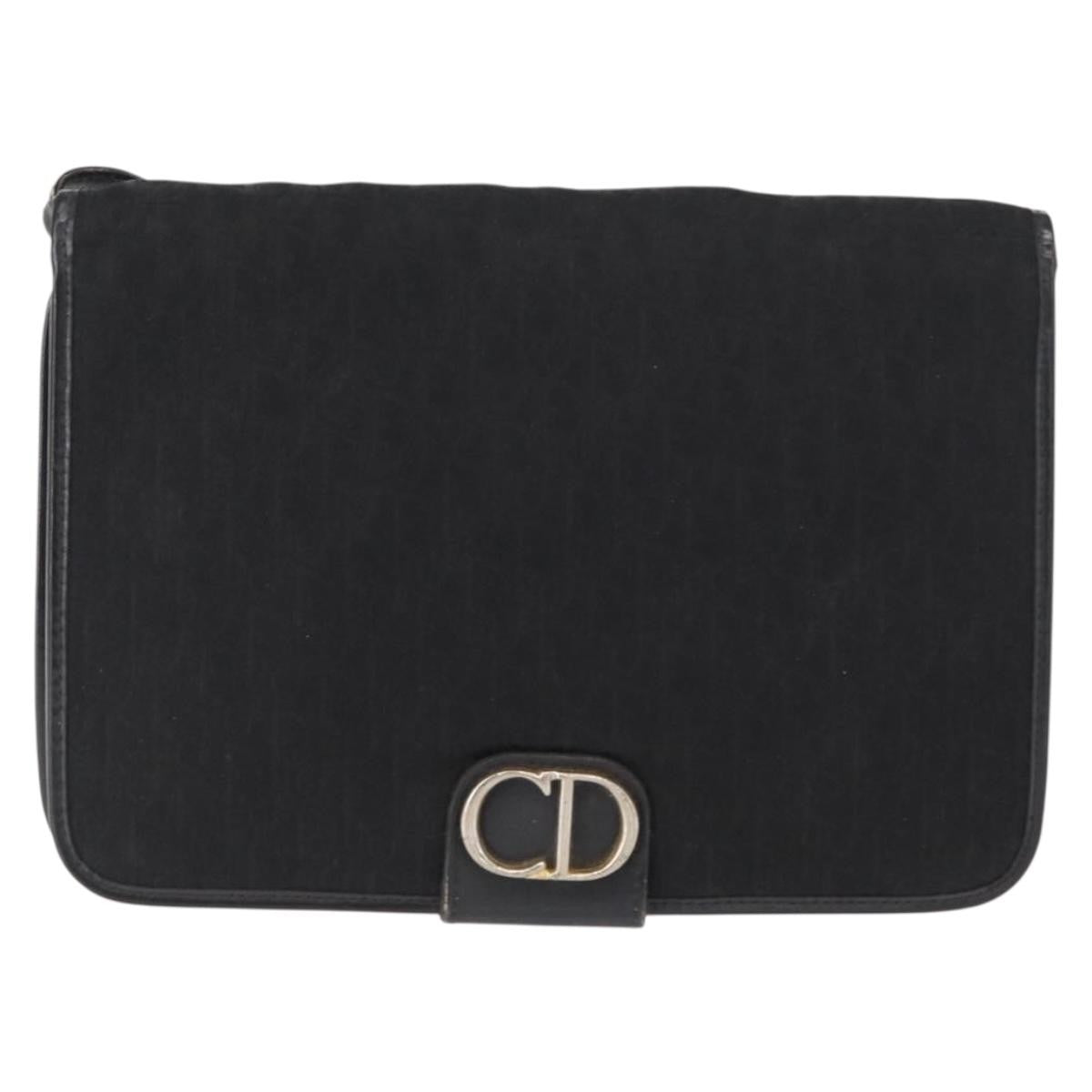 Christian Dior Vintage Cd Trotter Canvas Black Canvas Shoulder Bag Bag (Pre-Owned)