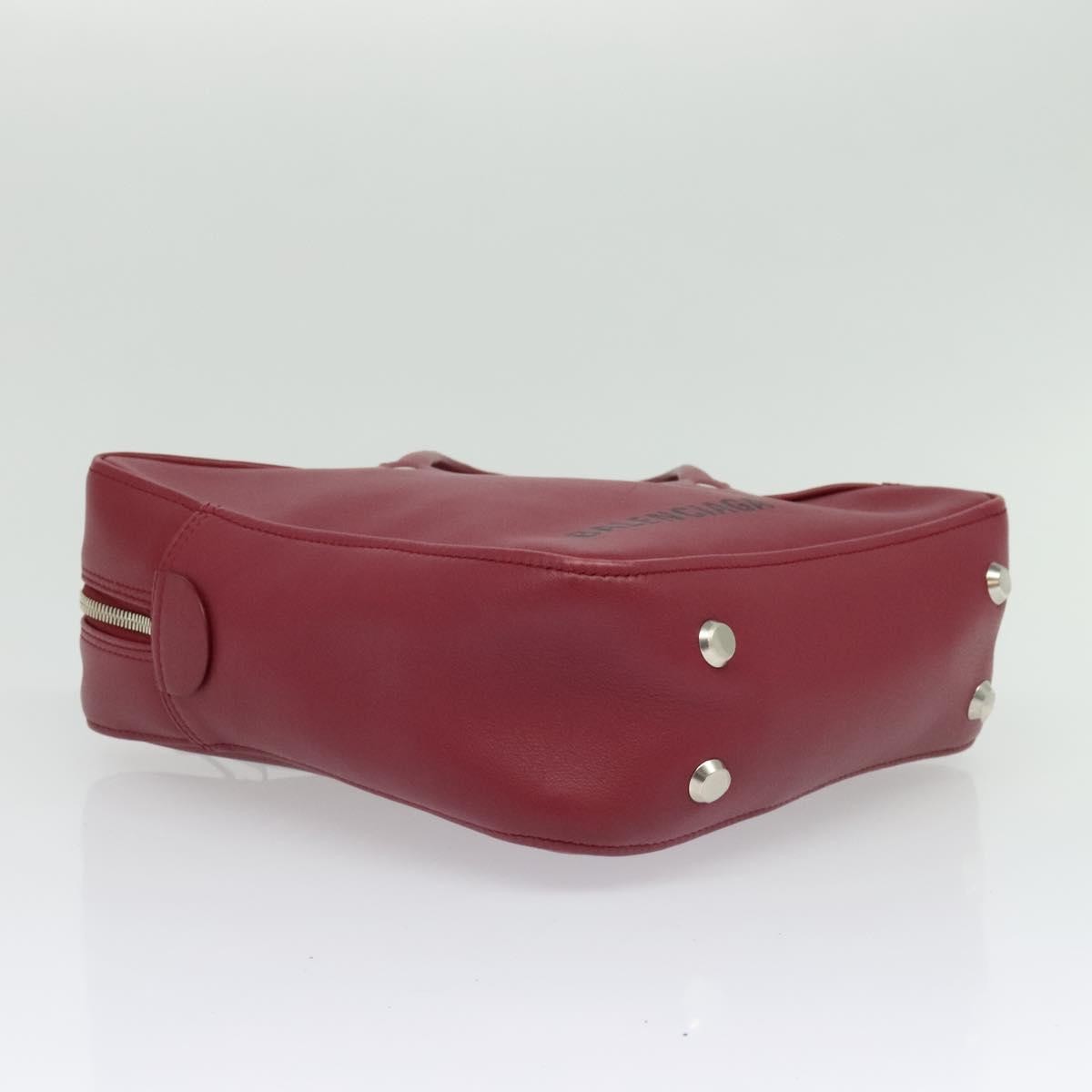 Balenciaga Triangle Duffle Leather Red Leather Handbag (Pre-Owned)