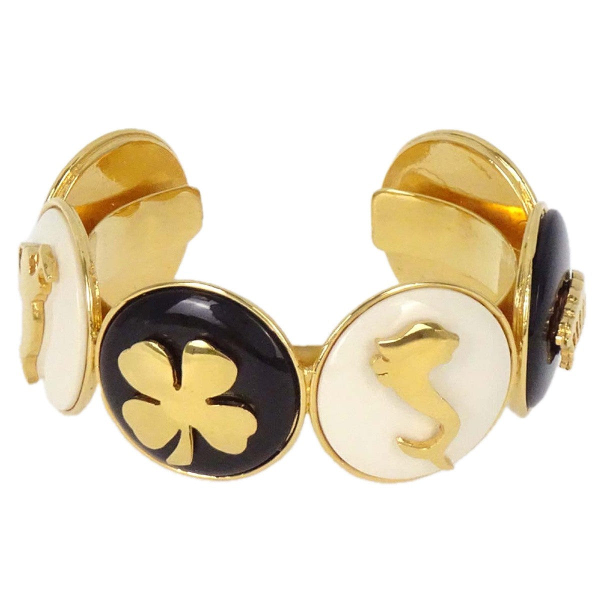 Chanel Vintage Bangle Gold-Plated Gold Gold_Plated Bracelet Jewelry (Pre-Owned)
