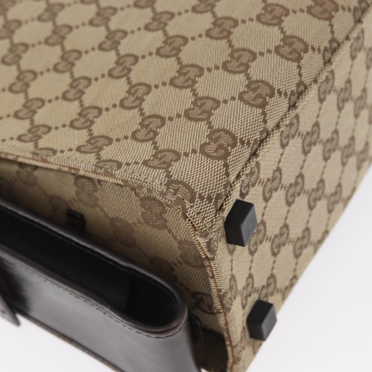 Gucci Gg Canvas Canvas Beige Canvas Briefcase Bag (Pre-Owned)