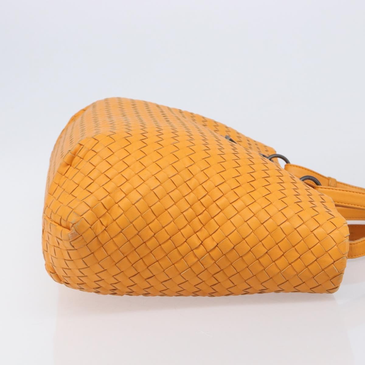 Bottega Veneta Capri Intrecciato Nappa Orange Leather Tote Bag Bag (Pre-Owned)