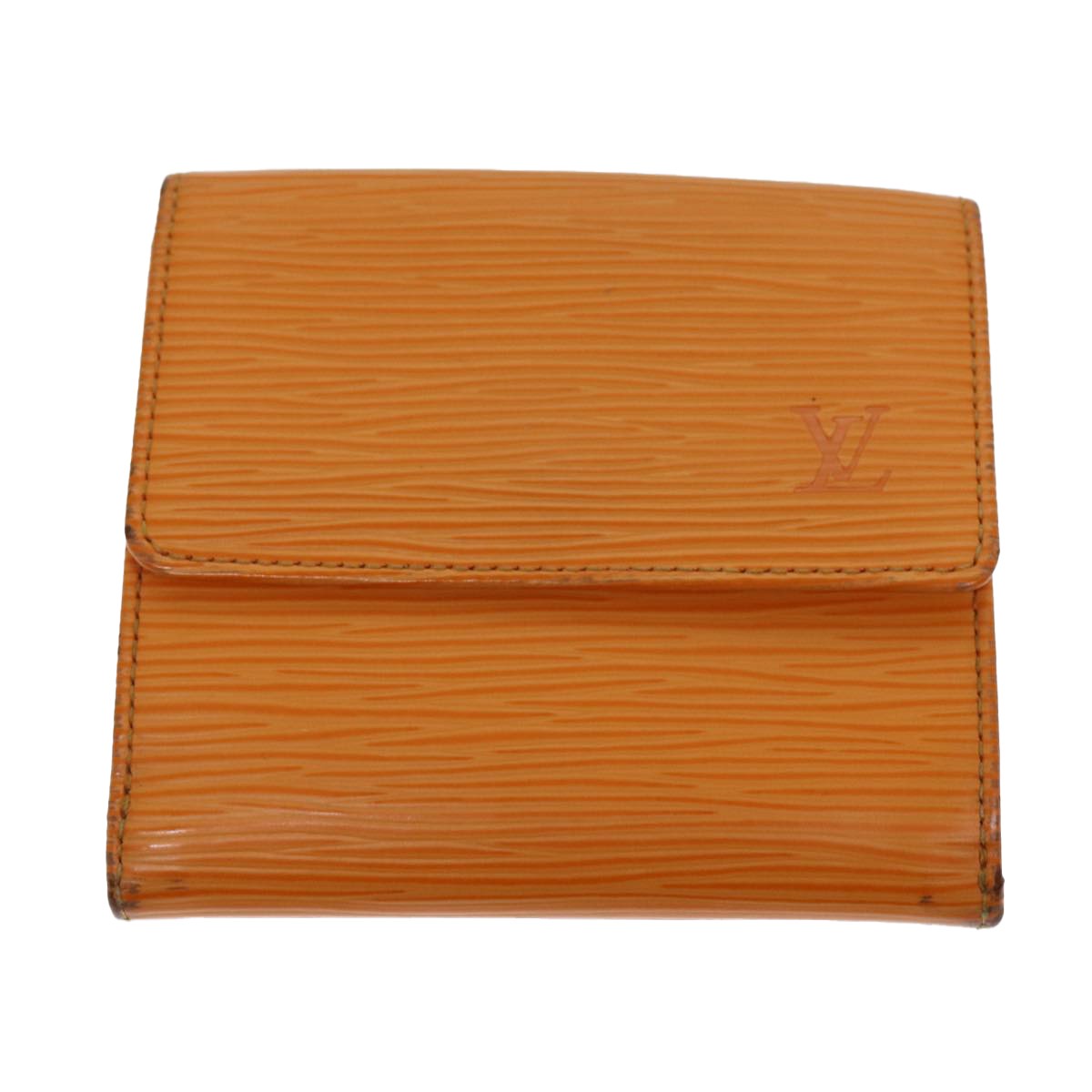 Louis Vuitton Compact Porte Tresor International Epi Leather Orange Leather Wallets Accessory (Pre-Owned)