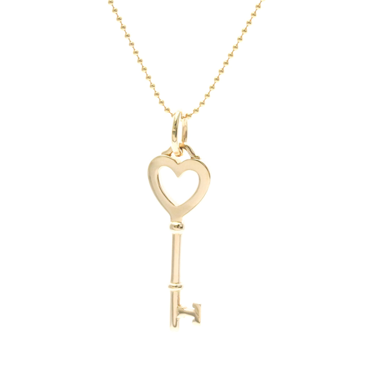 Tiffany & Co. Heart Key Pendant 18K Rose Gold With Diamonds Gold Pink_Gold Necklace Jewelry (Pre-Owned)
