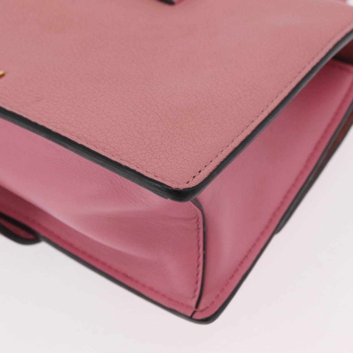 Miu Miu Madras Crystal Buckle Leather Pink Leather Shoulder Bag Bag (Pre-Owned)