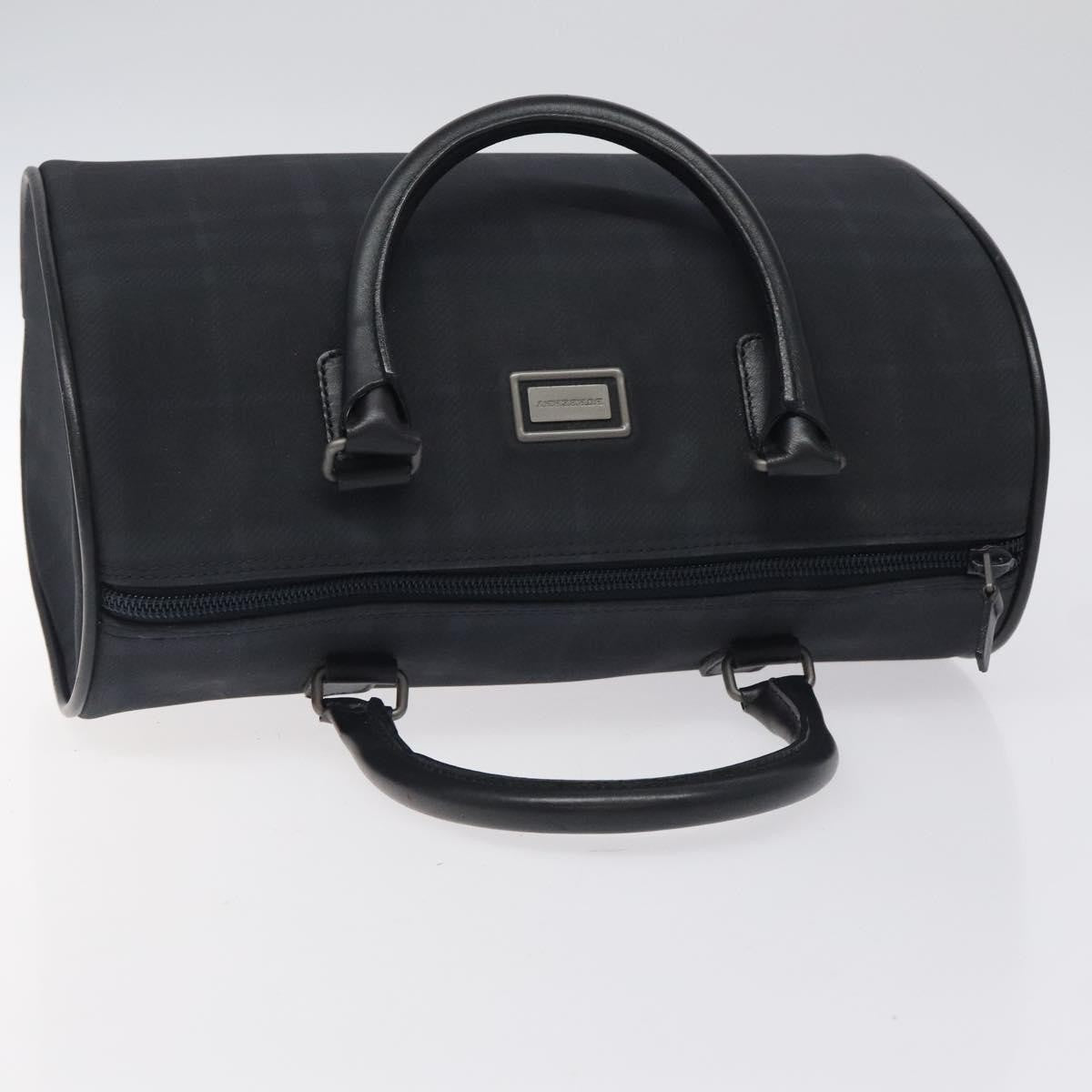 Burberry Nova Check Nova Check Canvas Navy Canvas Handbag (Pre-Owned)