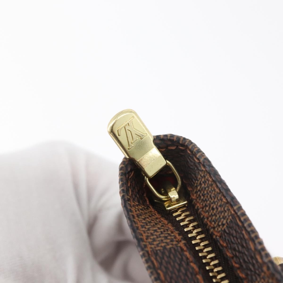 Louis Vuitton Manosque Pochette Damier Ebene Brown Canvas Clutche & Pouche Bag (Pre-Owned)