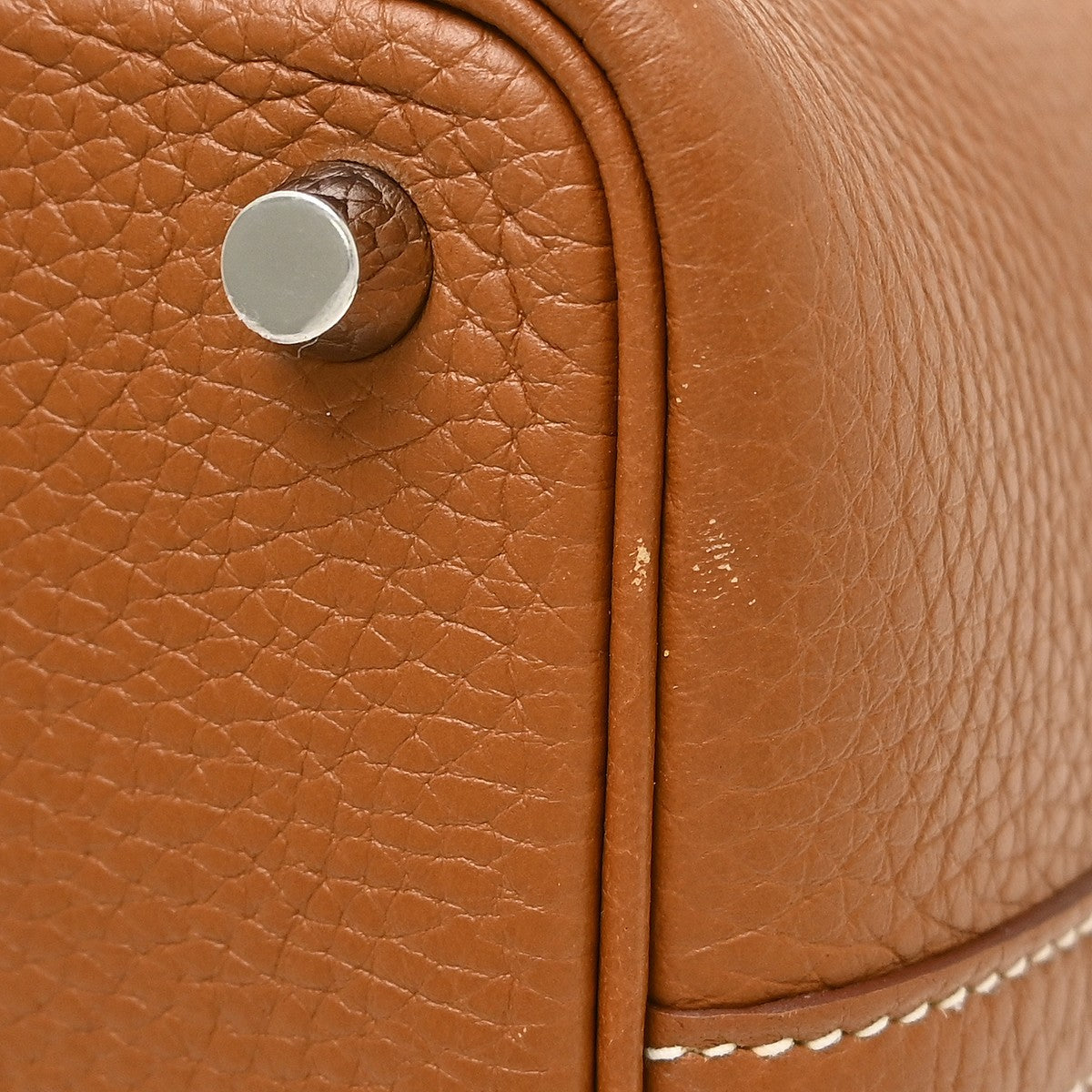 Hermes Picotin Clémence Brown Leather Handbag (Pre-Owned)