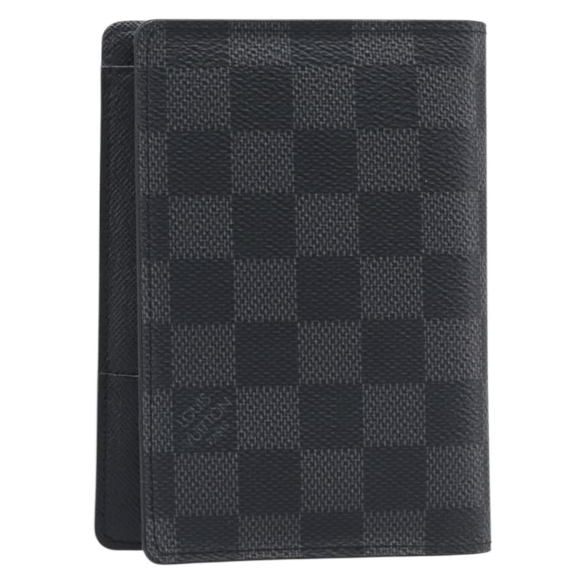 Louis Vuitton Passport Cover Damier Graphite Gray Canvas Briefcase Bag (Pre-Owned)
