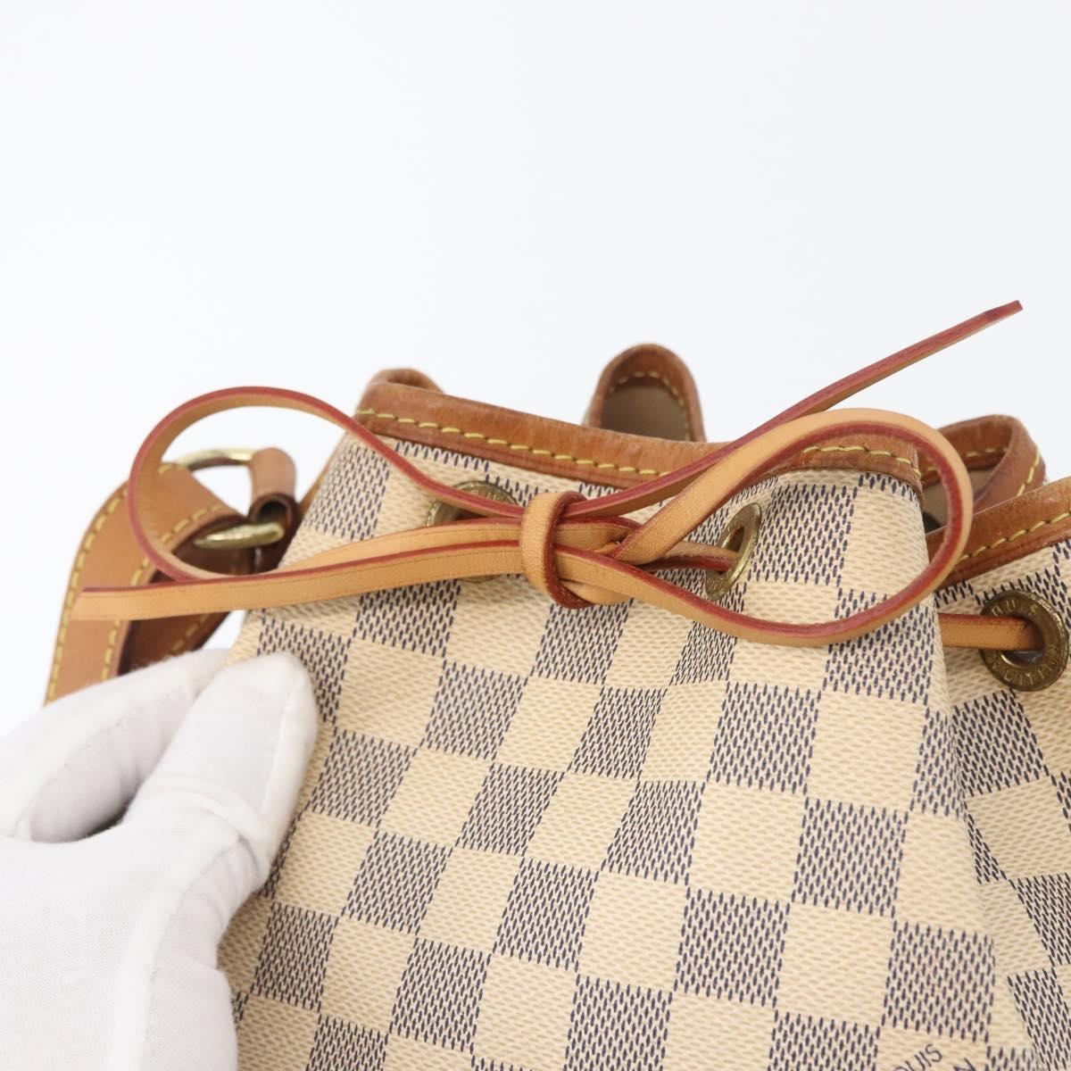 Louis Vuitton Noe Damier Ebene Beige Canvas Shoulder Bag Bag (Pre-Owned)