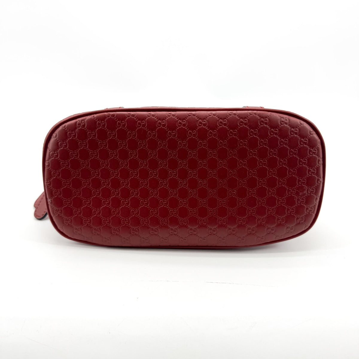 Gucci Convertible Dome Satchel Guccissima Leather Burgundy Leather Handbag (Pre-Owned)