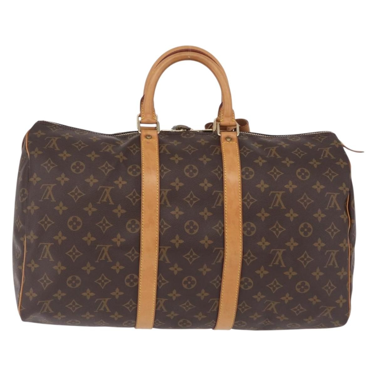 Louis Vuitton Keepall Monogram Canvas Brown Canvas Travel Bag Bag (Pre-Owned)