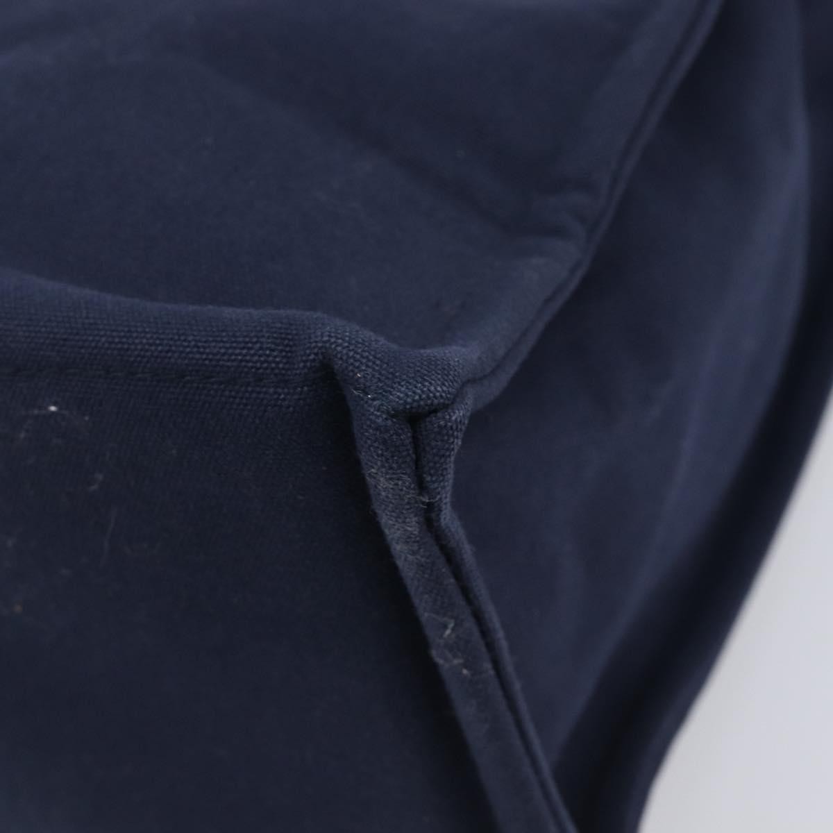 Hermes Fourre Tout Toile Navy Canvas Tote Bag Bag (Pre-Owned)