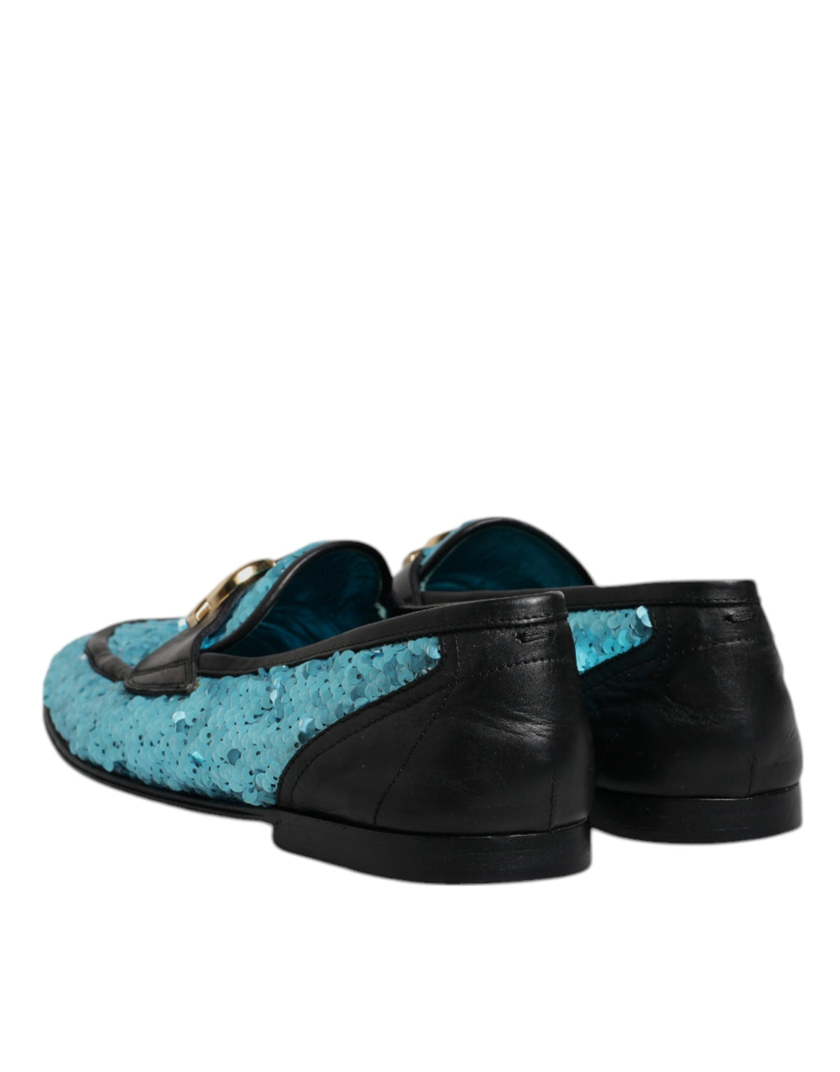 Dolce & Gabbana Blue Sequined Loafers Formal Dress Men's Shoes (Pre-Owned)
