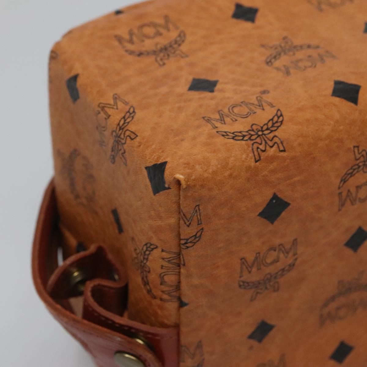 MCM Visetos Pvc Brown Pvc Clutche & Pouche Bag (Pre-Owned)