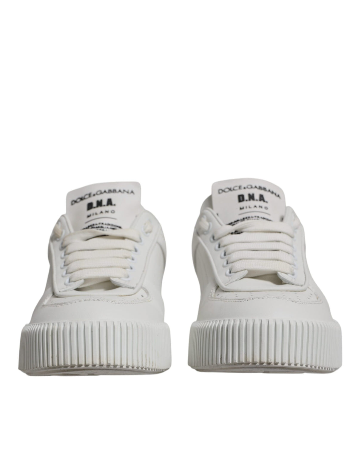 Dolce & Gabbana White Miami Leather Low Top Sneakers Women's Shoes (Pre-Owned)