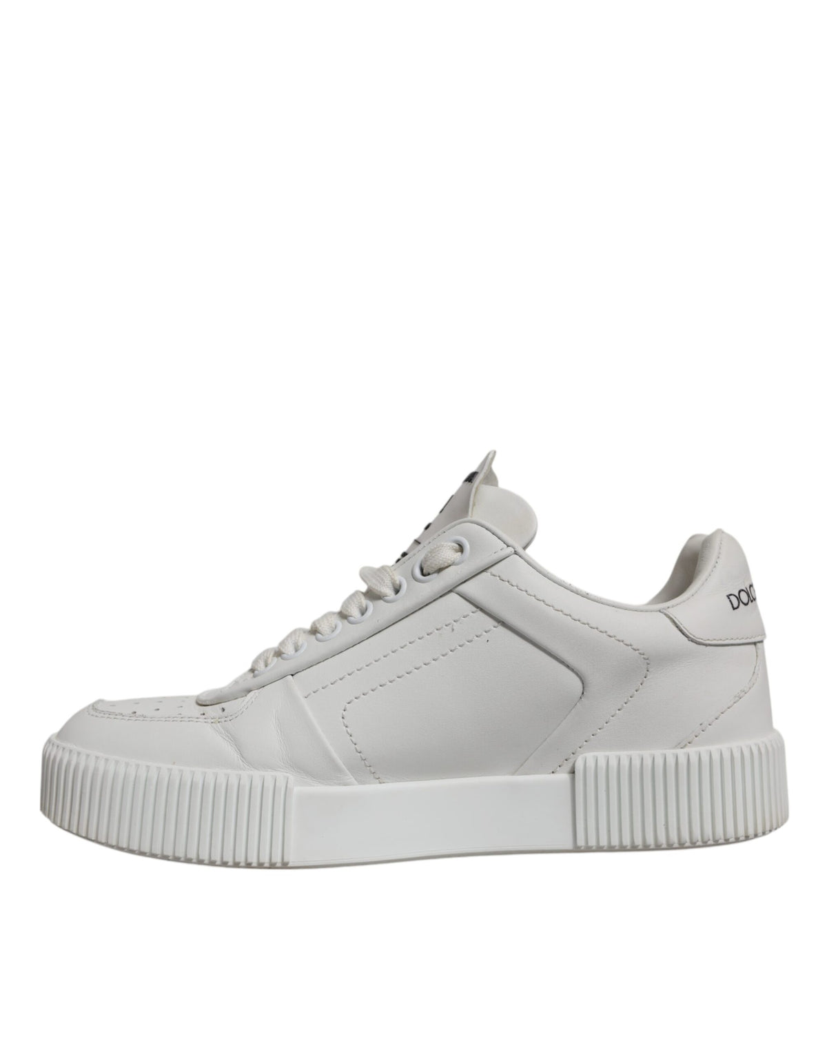 Dolce & Gabbana White Miami Leather Low Top Sneakers Women's Shoes (Pre-Owned)