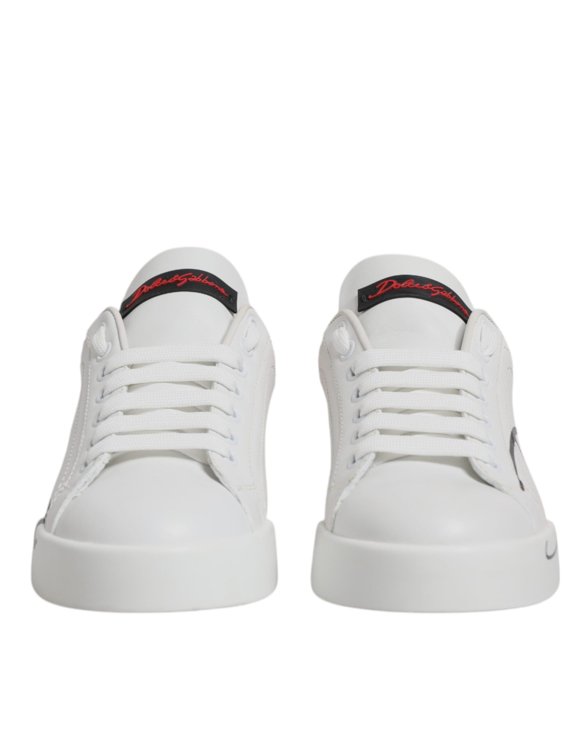 Dolce & Gabbana White Red Logo Portofino Sneakers Women's Shoes (Pre-Owned)