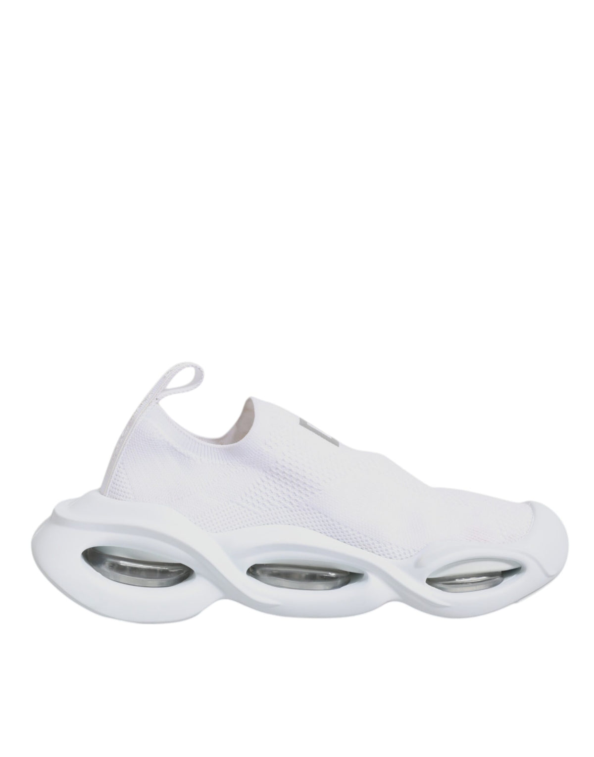 Dolce & Gabbana White Slip-On Sneakers Dolce & Gabbana White/Black Logo Knit Slip On Sneakers-EU36  main image 4