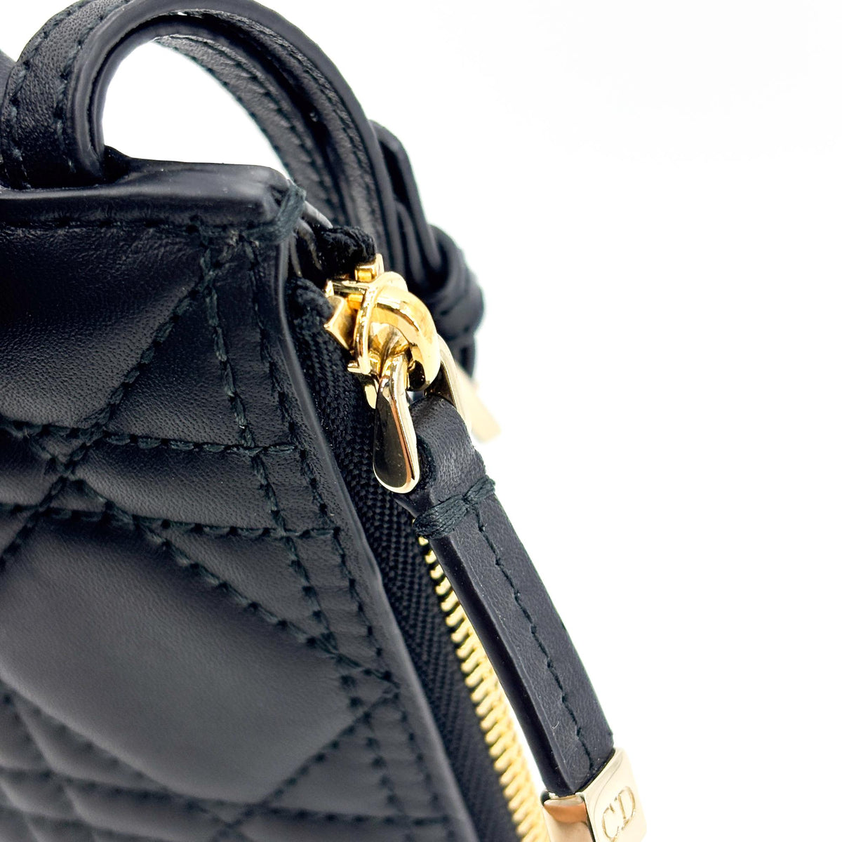 Christian Dior Toujours Macrocannage Quilt Calfskin Black Leather Tote Bag Bag (Pre-Owned)