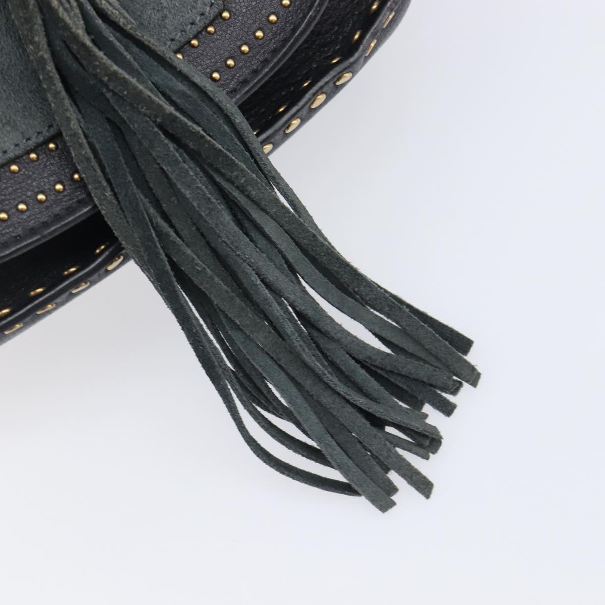 Chloe Hudson Studded Leather Black Leather Handbag (Pre-Owned)