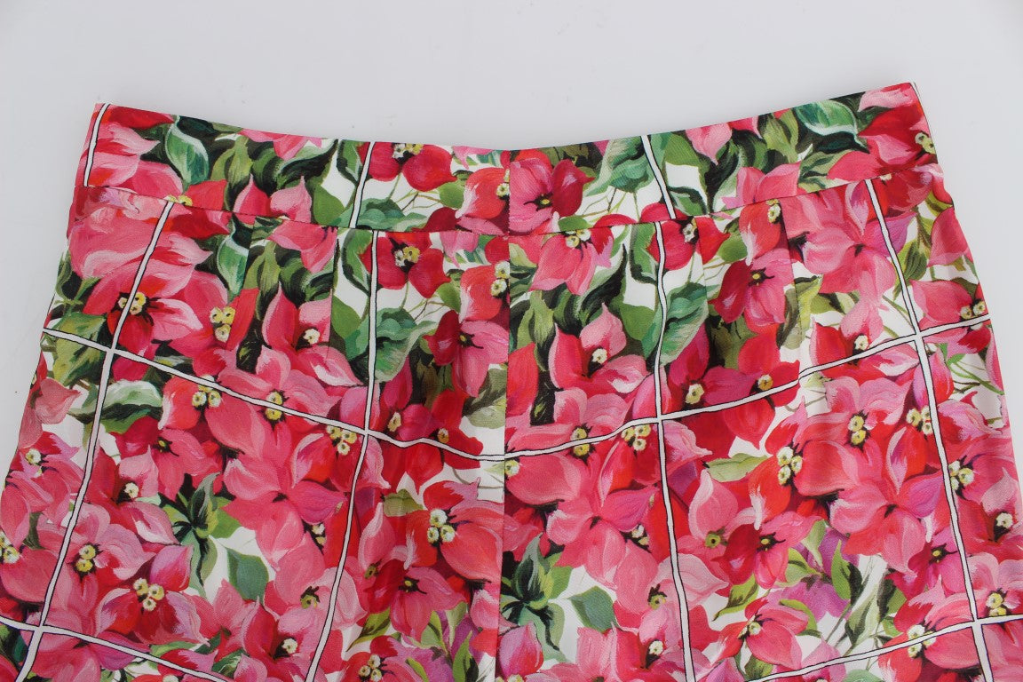 Dolce & Gabbana Multicolor Floral Knee Capris Shorts Women's Pants