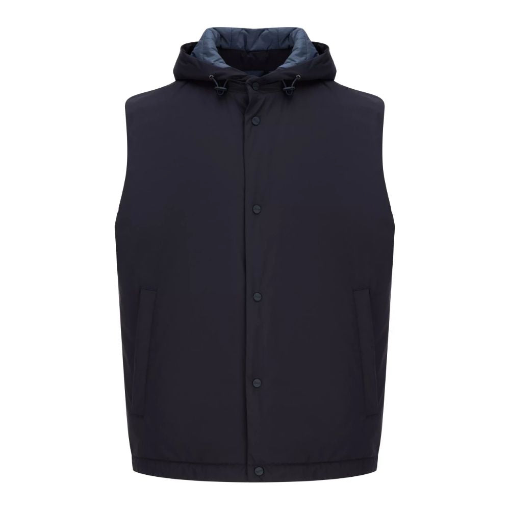 Herno Blue Nylon Men's Vest